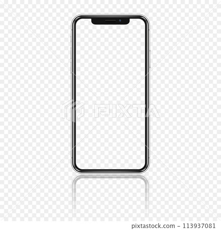 Cellphone frame mockup with transparent screen isolated on transparent background 113937081