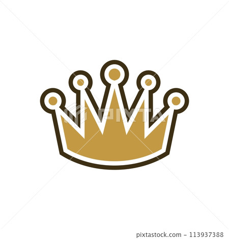 Simple Crown Logo Template Illustration Design. Vector EPS 10. 113937388