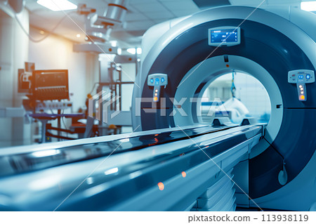 advanced mri or ct scan medical diagnosis machine at hospital lab as wide banner with copy space area advanced mri or ct scan medical diagnosis machine at hospital lab as wide banner with copy space area 113938119