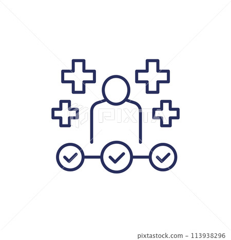 Rehab steps to recovery line icon 113938296