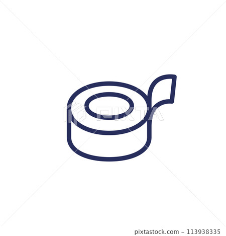 duct tape line icon on white duct tape line icon on white 113938335