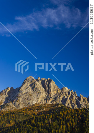 Landscape near Sella di Razzo and Sella di Rioda pass, Carnic Alps, Friuli-Venezia Giulia, Italy 113938637