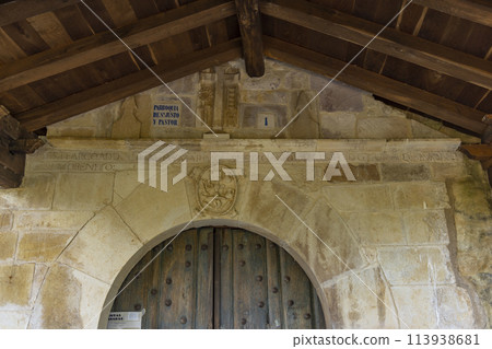 Rock carved hermitage of Saints Justus and Pastor, Olleros de Pisuerga (Iglesia de los Santos Justo y Pastor), Aguilar de Campoo, Castilla y Leon, Spain 113938681