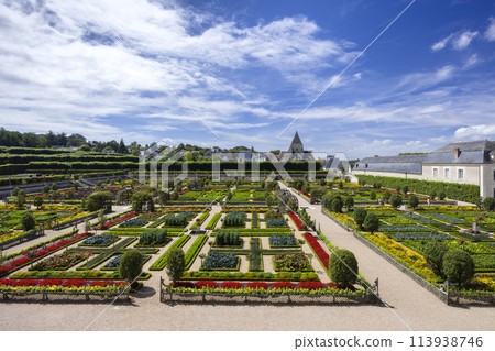 Chateau de Villandry, UNESCO World Heritage Site, Villandry, Indre-et-Loire, Pays de la Loire, France Chateau de Villandry, UNESCO World Heritage Site, Villandry, Indre-et-Loire, Pays de la Loire, France 113938746