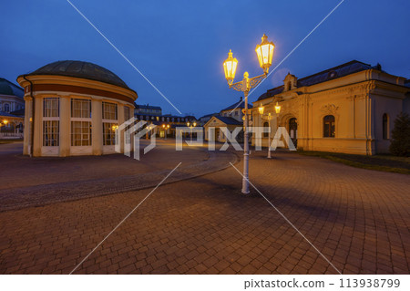 Frantiskovy lazne spa town during evening, UNESCO World Heritage Site, Western Bohemia, Czech Republic Frantiskovy lazne spa town during evening, UNESCO World Heritage Site, Western Bohemia, Czech Republic 113938799
