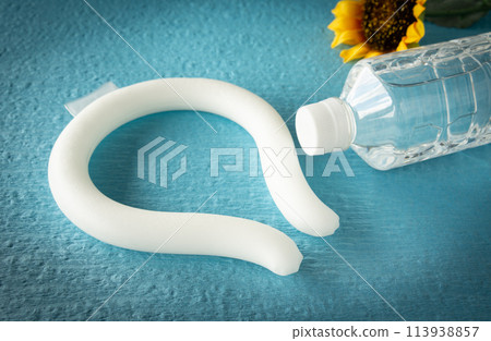 頸環、PET瓶裝水 中暑對策 降溫用品 飲水量 健康管理 中暑對策 113938857