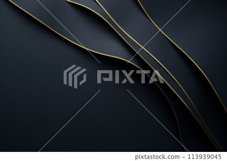 dark background with gold line overlapping layers 113939045