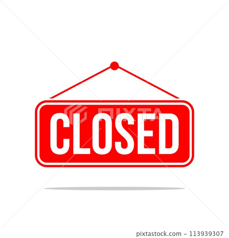 Closed Signage Vector Template design Illustration Design. Vector EPS 10. 113939307