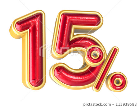 Percent Number 3D Render Percent Number 3D Render 113939588