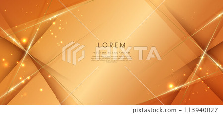 Abstract luxury gold elegant geometric diagonal overlay layer background with golden lines. Abstract luxury gold elegant geometric diagonal overlay layer background with golden lines. 113940027