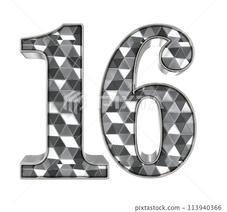 Number And Font 3D Render 113940366