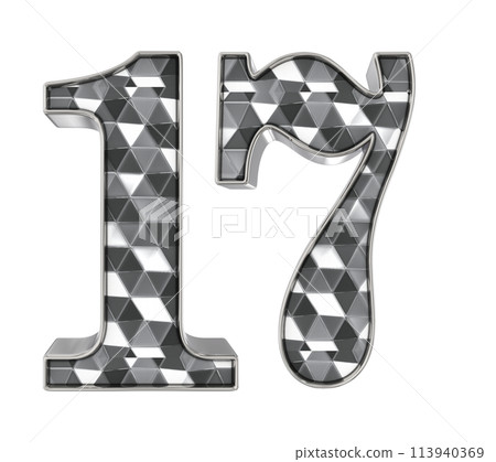 Number And Font 3D Render Number And Font 3D Render 113940369