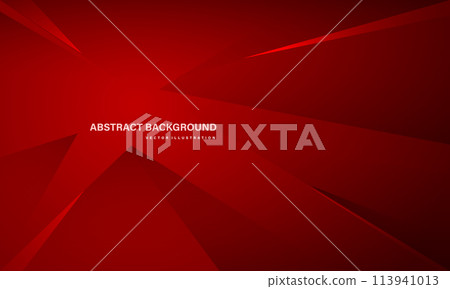 Abstract red geometric vector background design luxury creative 113941013