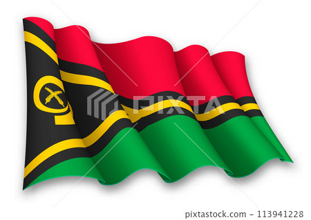 Realistic waving flag of Vanuatu 113941228