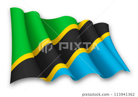 Realistic waving flag of Tanzania 113941362
