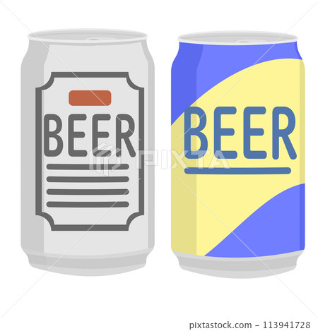 Illustration of canned beer 113941728