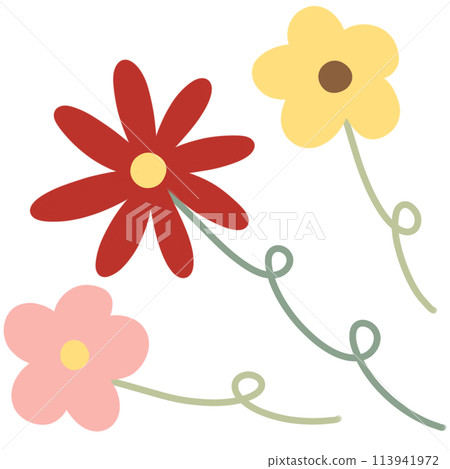 flower wreath with flowers 113941972