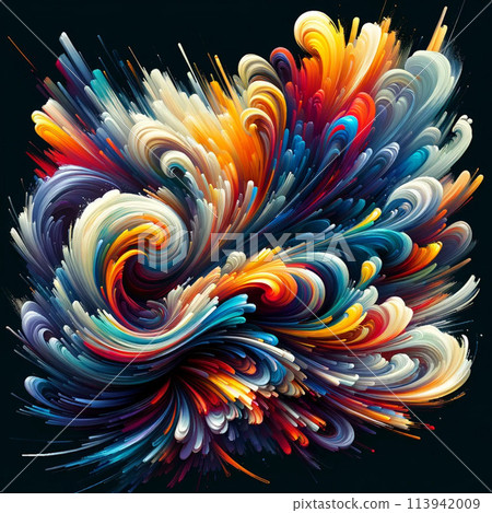 set of abstract colorful oil painted background 113942009