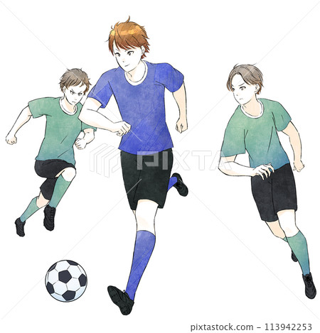 High school student soccer standing pose collection 05 113942253