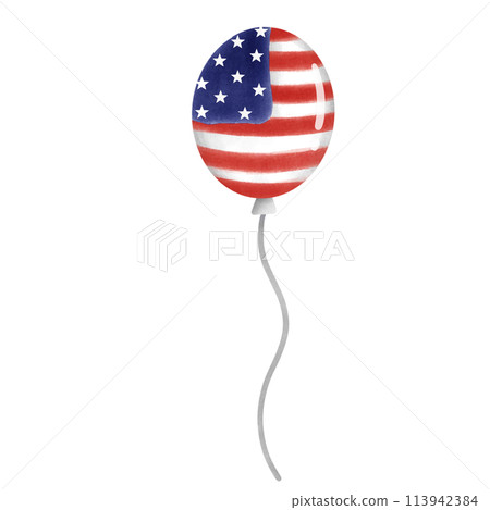 Balloons for the American Independence Day celebration Balloons for the American Independence Day celebration 113942384