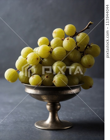 Indian Gooseberry (Amla) on black background 113944044