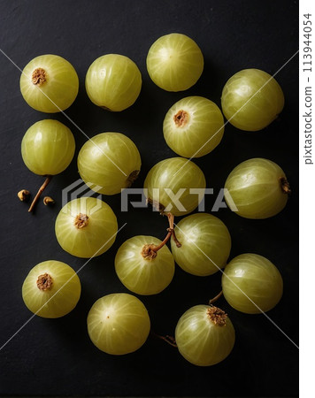 Indian Gooseberry (Amla) on black background 113944054