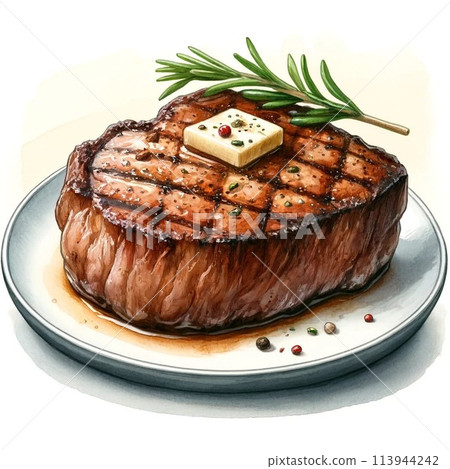 Delicious steak - Stock Illustration [113944242] - PIXTA