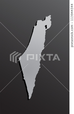 Vector map Israel made silver style, Asia country Vector map Israel made silver style, Asia country 113944344