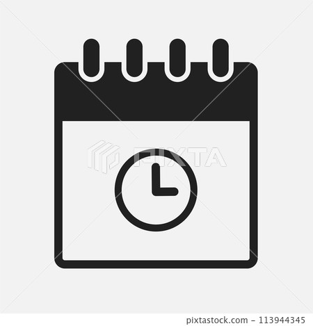 Icon page calendar - timer, time, clock, reminder Icon page calendar - timer, time, clock, reminder 113944345
