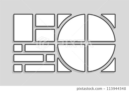 Template collage of thirteen frames, images, photo 113944348