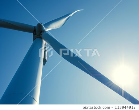 Rotation of windmills generates green energy, providing clean electricity Rotation of windmills generates green energy, providing clean electricity 113944912