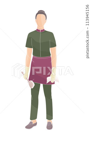 hotel staff female character housekeeping hotel staff female character housekeeping 113945156