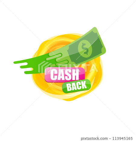 vector cash back icon with dollar isolated on white transparent background. cashback and money bonus refund label or logo vector cash back icon with dollar isolated on white transparent background. cashback and money bonus refund label or logo 113945165