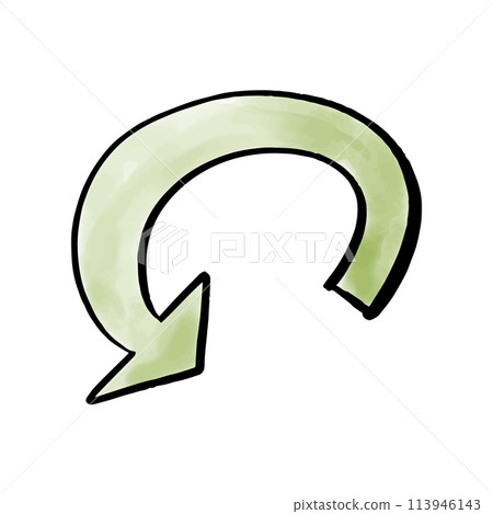 Arrow watercolor doodle element. Vector illustration. Arrow watercolor doodle element. Vector illustration. 113946143