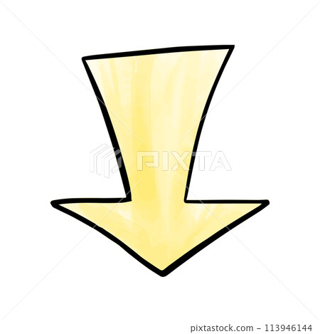 Arrow watercolor doodle element. Vector illustration. Arrow watercolor doodle element. Vector illustration. 113946144