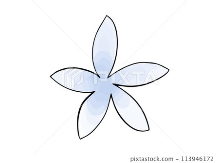 Flower watercolor doodle element. Vector illustration. 113946172
