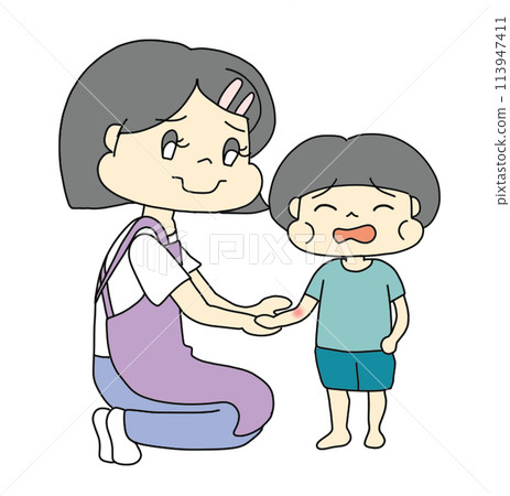 Children insect bites illustration Children insect bites illustration 113947411