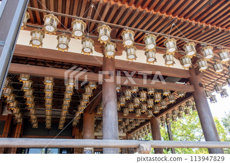 Jigen-in Temple Main Hall: Ceiling lanterns 113947829