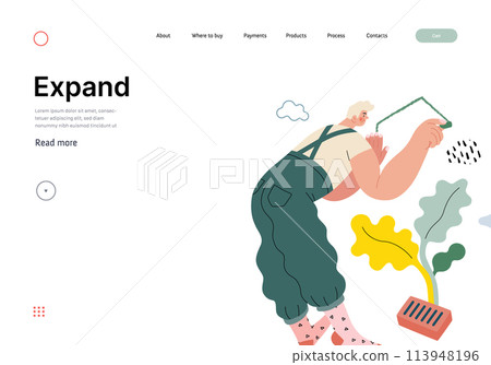 Life Unframed: Painter -modern flat vector concept illustration of a man drawing a house on the wall. Metaphor of unpredictability, imagination, whimsy, cycle of existence, play, growth and discovery Life Unframed: Painter -modern flat vector concept illustration of a man drawing a house on the wall. Metaphor of unpredictability, imagination, whimsy, cycle of existence, play, growth and discovery 113948196