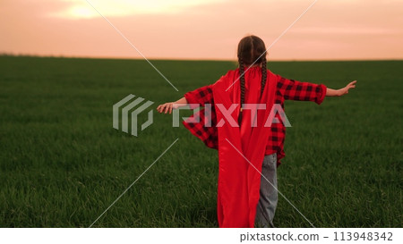 child kid baby girl runs sunset superhero costume sunset park, children dream happy kid, red cloak fantasy, playful victory, outdoor games, sunset hero, victory in field, outdoor hero, sunset child kid baby girl runs sunset superhero costume sunset park, children dream happy kid, red cloak fantasy, playful victory, outdoor games, sunset hero, victory in field, outdoor hero, sunset 113948342