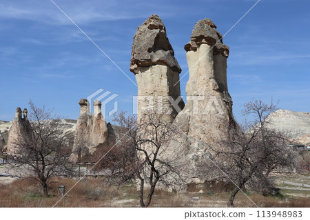Mushroom rocks World Heritage Cappadocia Türkiye Asia Mushroom rocks World Heritage Cappadocia Türkiye Asia 113948983