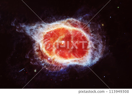 A distant galaxy in deep space. Elements of this image furnished by NASA 113949308