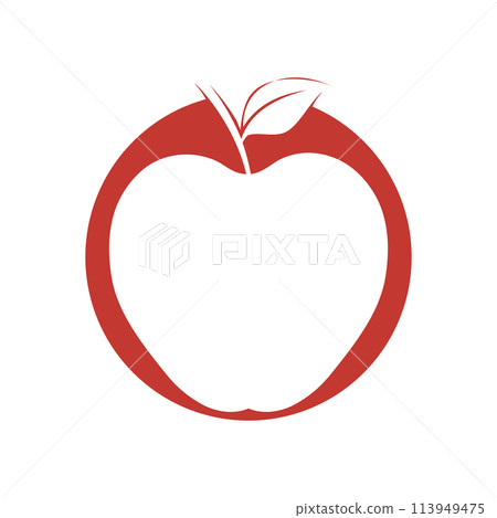 simple apple vector image simple apple vector image 113949475