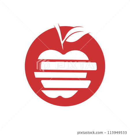 simple apple vector image simple apple vector image 113949533