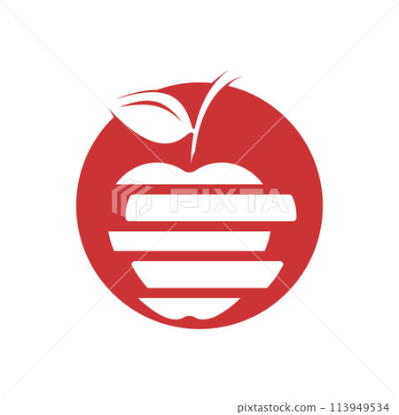 simple apple vector image simple apple vector image 113949534