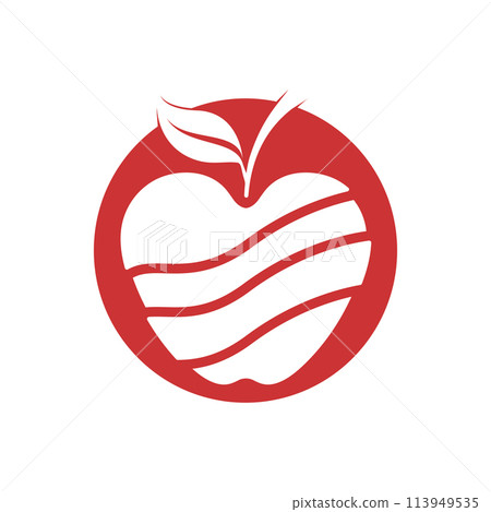 simple apple vector image simple apple vector image 113949535
