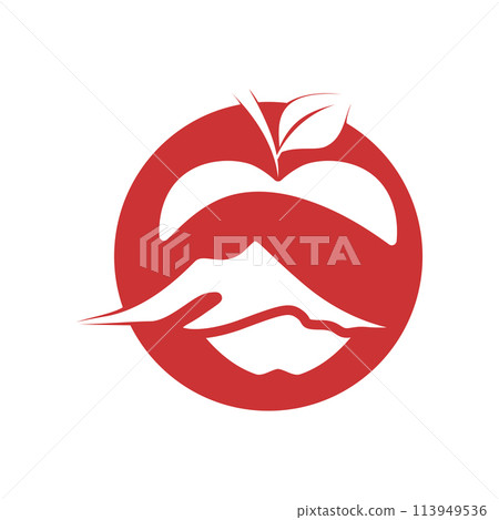 simple apple vector image 113949536