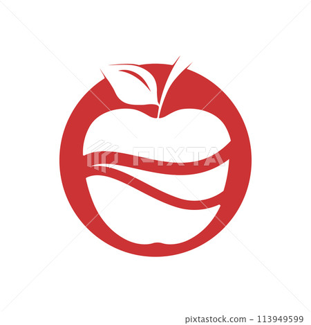 simple apple vector image 113949599