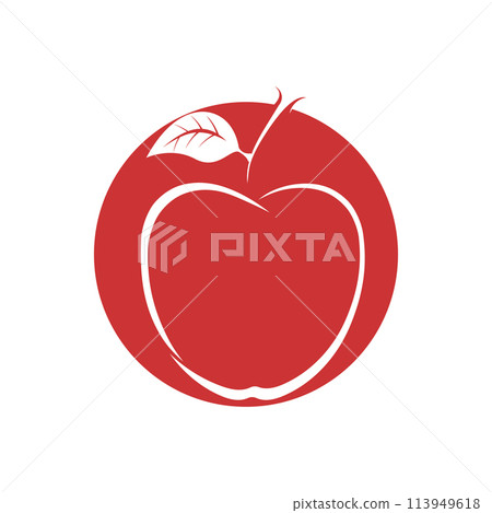 simple apple vector image simple apple vector image 113949618