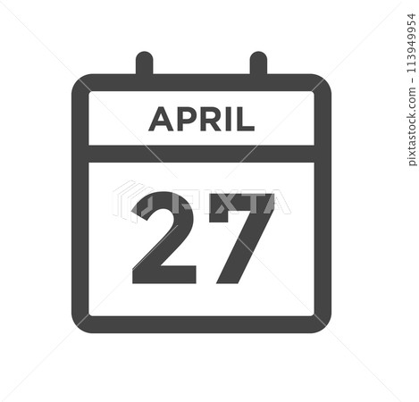 April 27 Calendar Day or Calender Date for Deadline or Appointment April 27 Calendar Day or Calender Date for Deadline or Appointment 113949954